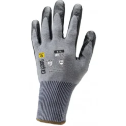Gants EUROCUT N313 CUT C. HPPE J13 gris paume enduite nitrile lisse noir - extra confort - COVERGUARD | 1CUNS00