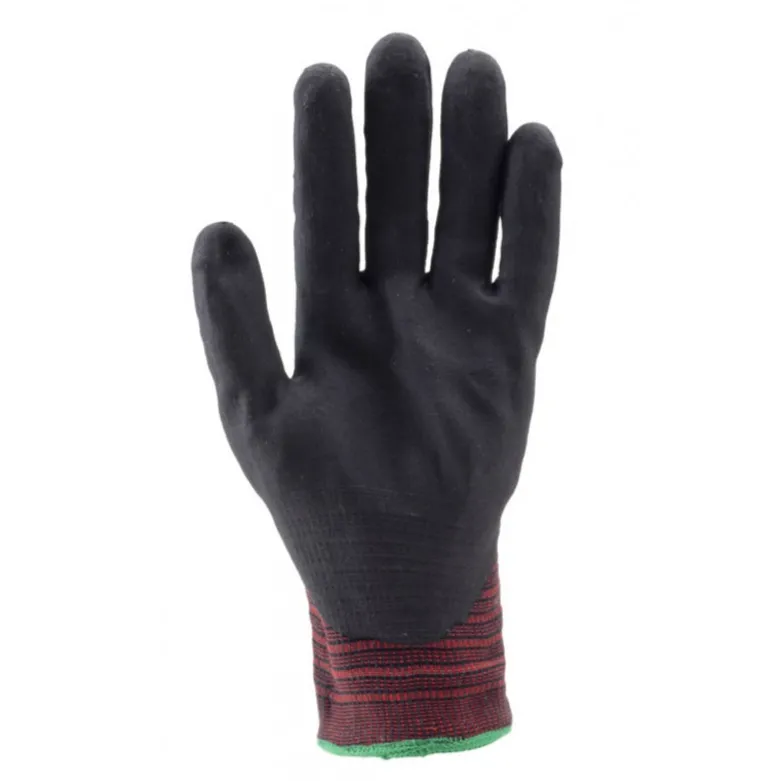 Gants EUROCUT N606 cut F. HPPE KEVLAR J18 mousse nitrile, renfort pouce index, tactile - COVERGUARD | 1CUFF00