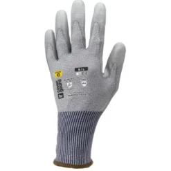 Gants EUROCUT P313 CUT C. HPPE J13 gris paume enduite PU gris - extra confort - COVERGUARD | 1CUPC00