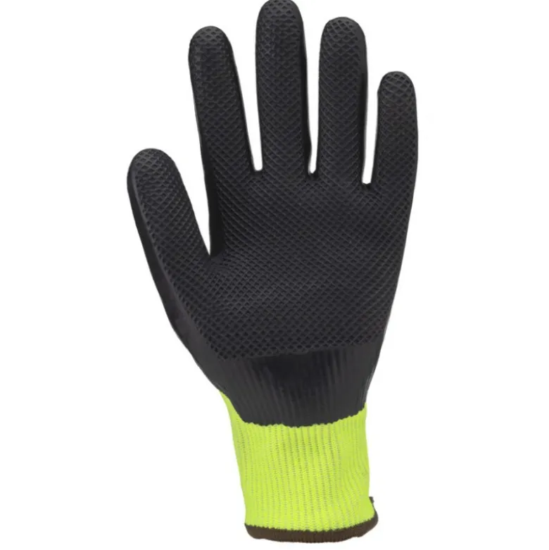 Gants EUROCUT STRONG L440 CUT D. J13 HPPE jaune paume enduite latex noir embosse - COVERGUARD | 1CHLD00