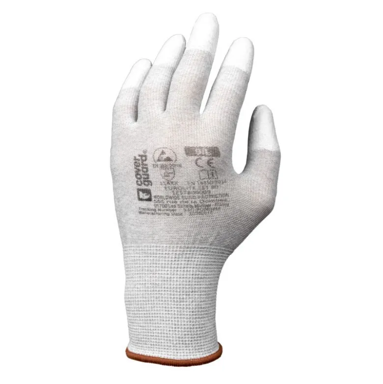 Gants EUROLITE EST80 J13 polyester / carbon - PU bouts doigts - COVERGUARD | 1EST800