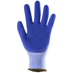 Gants EUROLITE 13L700 polyester bleu, j13, double enduction latex bleu - COVERGUARD | 1LASB
