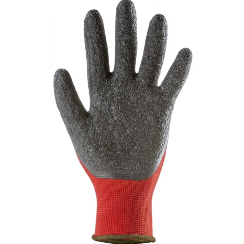 Gants EUROLITE 13L850 polyester rouge J13 paume enduite latex noir - COVERGUARD | 1LACR