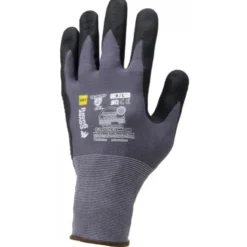 Gants EUROLITE 15N600D polyamide J15, paume enduite micro mousse nitrile + picots - COVERGUARD | 1NIDP00
