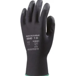 Gants EUROLITE 6640, nylon noir, paume enduite mousse PVC noir *CAR* - COVERGUARD | MOP6640
