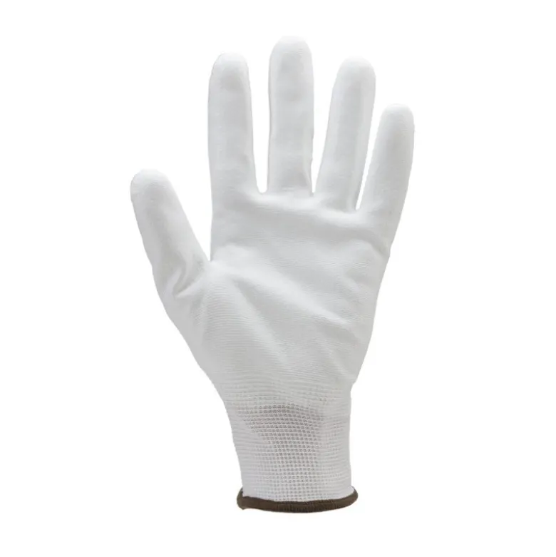 Gants EUROLITE 6020 polyester blanc J13 paume enduite PU blanc - COVERGUARD | MO6020