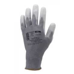 Gants EUROLITE 6030 polyester gris J13 paume enduite PU gris - COVERGUARD | MO6030
