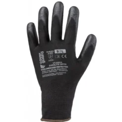 Gants EUROLITE 13P110 polyester noir J13 paume enduite PU noir - COVERGUARD | 1PUBB