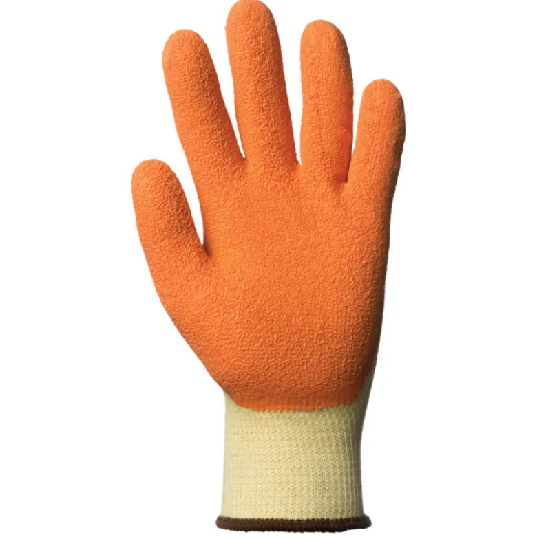 Gants EUROSTRONG 10L800 polyester J10 paume latex orange adhérisé - COVERGUARD | 1LACO