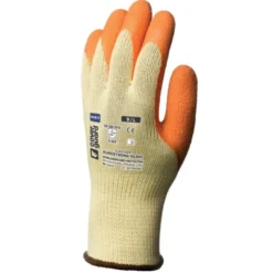 Gants EUROSTRONG 10L800 polyester J10 paume latex orange adhérisé - COVERGUARD | 1LACO