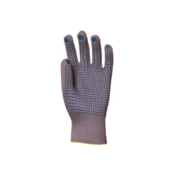 Gants EUROSTRONG 4380, polyamide gris, jauge 13, picots PVC bleu paume, Poignet tricot - COVERGUARD | MO4380