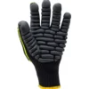 Gants EUROSTRONG VIBE, anti-vibration en polyester noir, jauge 7, enduction latex noir - COVERGUARD | 1VIBL00