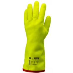 Gants EUROWINTER F110, polyamide, PVC jaune, finition "grainée" sur la main, doublé 35cm EN374 - COVERGUARD | 1WICH00