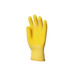 Gants KEVLAR - anti coupure - picots sur paume jaune - Eurotechnique | 4640