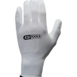 Gants microfibres blancs, T.10, 12 paires KSTools | 310.0315