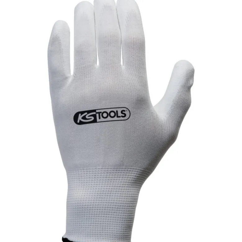 Gants microfibres blancs, T.9, 12 paires KSTools | 310.0310