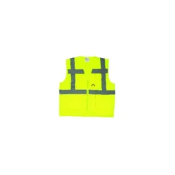 Gilet de sécurité - YARD - 100% PES + zippé multipoches + 4 bandes (sous cavalier) - Jaune HV - COVERGUARD | 7YGMY