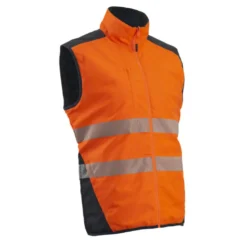 Gilet froid - YORU - Réversible Ripstop 100% PES + Bandes segmentées - Orange HV/Marine - COVERGUARD | 5YOR170