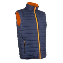 Gilet froid - YORU - Réversible Ripstop 100% PES + Bandes segmentées - Orange HV/Marine - COVERGUARD | 5YOR170