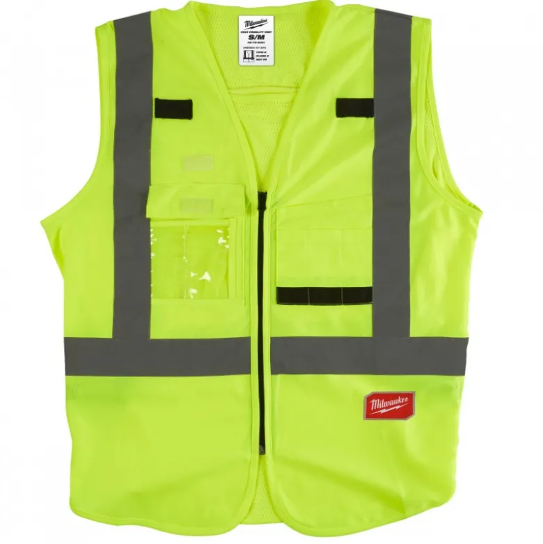 GILET HAUTE VISIBILTÉ JAUNE - 10 POCHES - Milwaukee | 4932471889