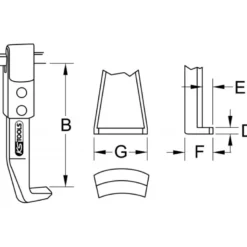 Griffe pour extracteur 200 mm KS Tools | 615.0103