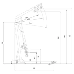 Grue d’atelier pliable, 600 kg - Bahco | BH6PC600