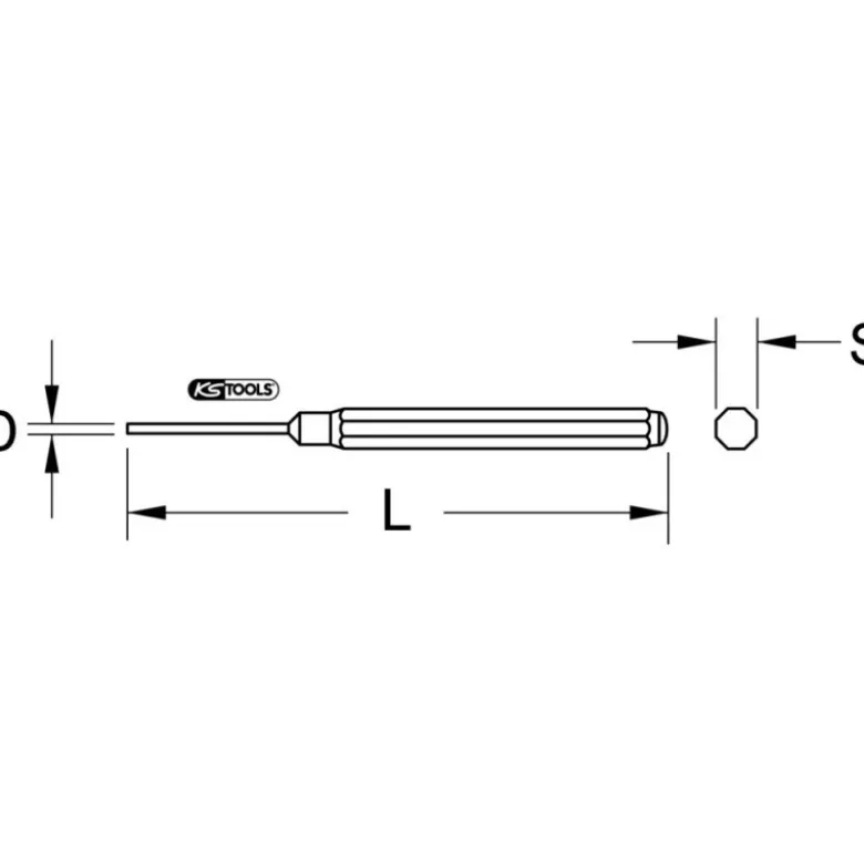 Jet extra-long en laiton, 12 mm - L.250 mm KSTools | 156.0632
