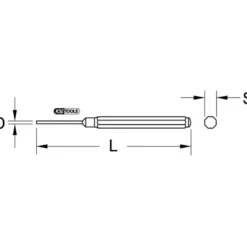 Jet extra-long en laiton, 15 mm - L.250 mm KSTools | 156.0633