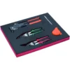 Jeu cisailles à tôle/pince à riveter/mètre ruban, module mousse 2/3 Fit&Go - 5 pcs - Bahco | FF1F5002