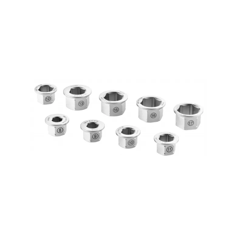 Jeu de 9 bagues réductrices pour clé polygonale à cliquet 464.M14X19 Facom | 464.MKIT