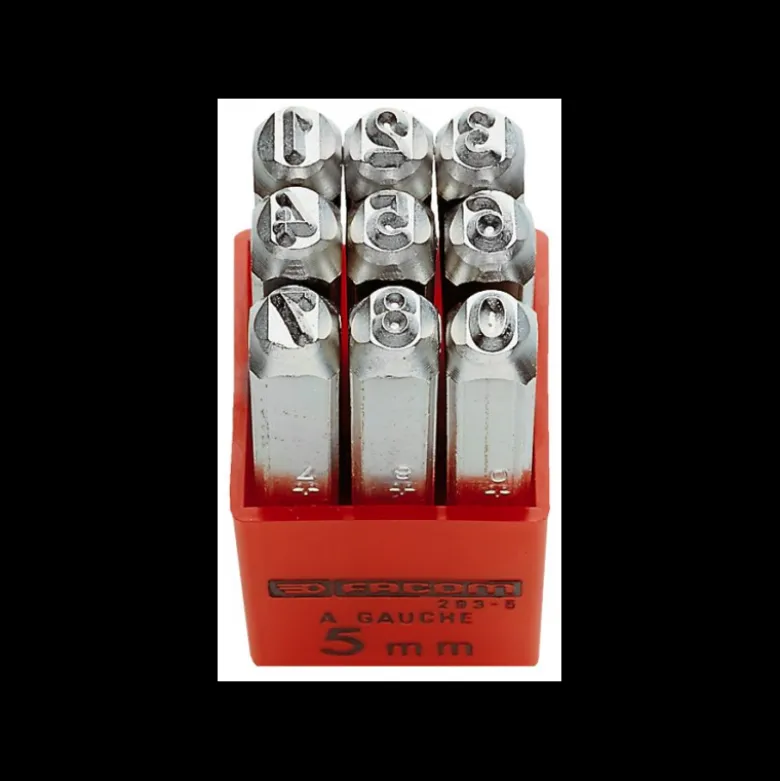Jeu de 9 chiffres à frapper 5mm Facom | 293A.5