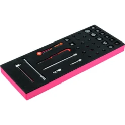 Jeu de cliquets à tête ronde et douilles 1/4", module mousse 1/3 Fit&Go - 35 pcs - Bahco | FF1E2006