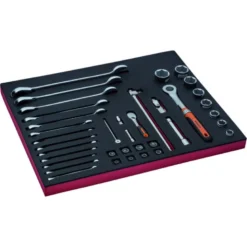 Jeu de clés/douilles, module mousse 3/3 Fit&Go - 38 pcs - Bahco | FF1A5004