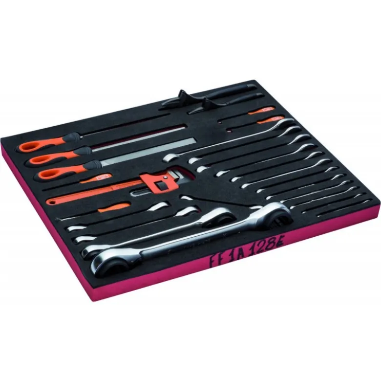 Jeu de clés/limes, module mousse 3/3 Fit&Go - 18 pcs - Bahco | FF1A128