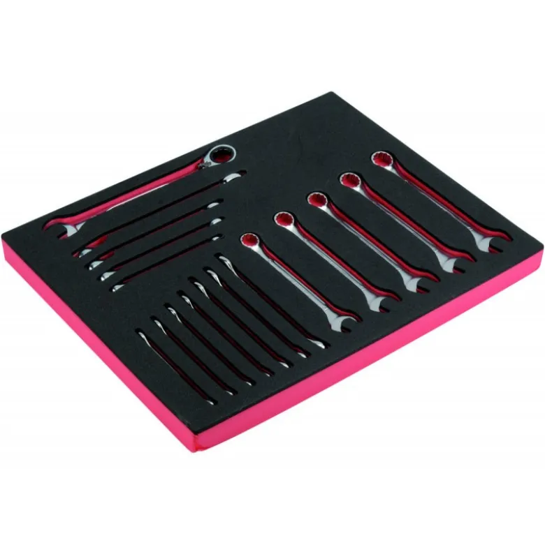 Jeu de clés mixtes, module mousse 2/3 Fit&Go - 17 pcs - Bahco | FF1F3010