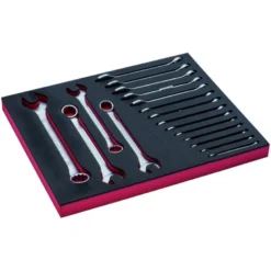 Jeu de clés mixtes, module mousse 2/3 Fit&Go - 18 pcs - Bahco | FF1F3002