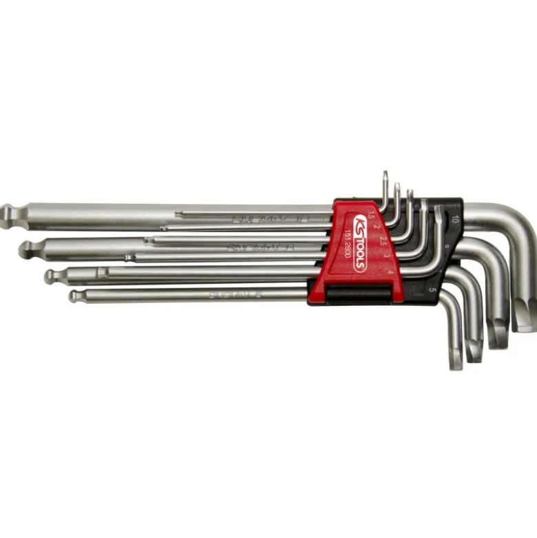 Jeu de 9 clés mâles 6 pans pour empreinte de vis abîmée KS Tools | 151.2800