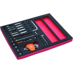 Jeu de douilles 1/4" et cliquets, module mousse 2/3 Fit&Go - 44 pcs - Bahco | FF1F2001