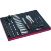 Jeu de douilles et cliquets à tête ronde, module mousse 3/3 Fit&Go - 50 pcs - Bahco | FF1A25