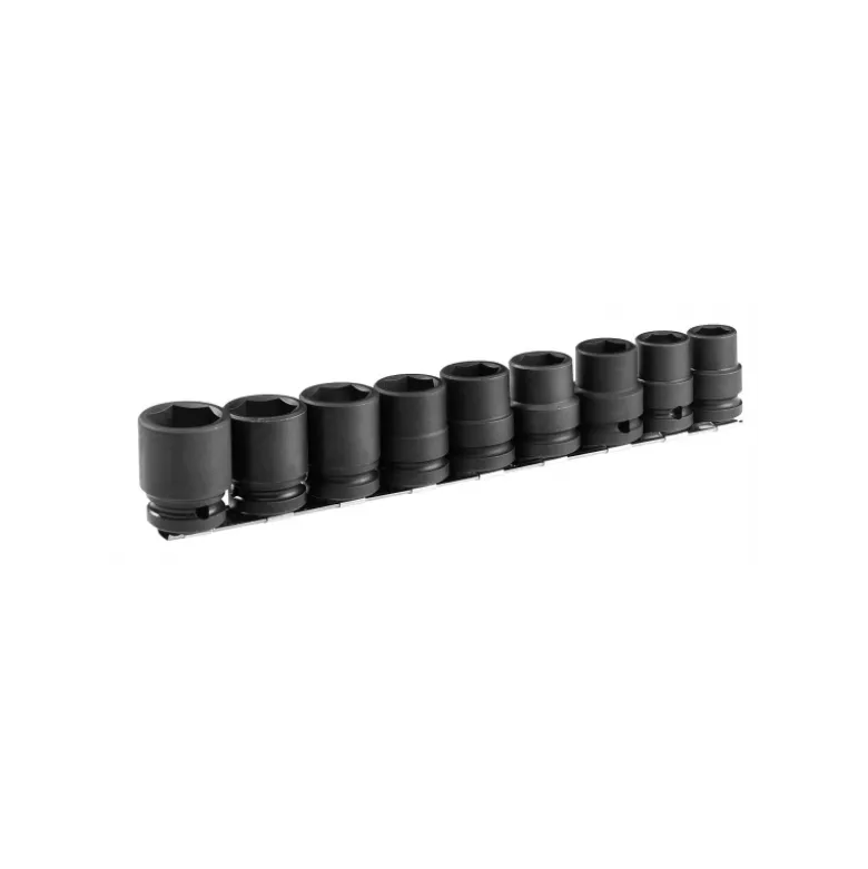 Jeu de 9 douilles impact 1/2" 6 pans sur rack Facom | NS.J9