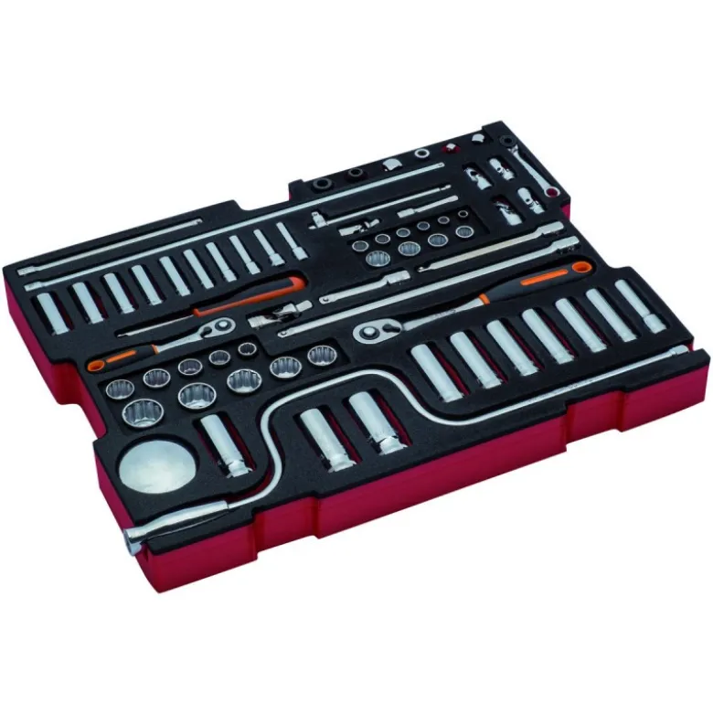 Jeu de douilles, module mousse pour 4750RCHD01 Caisse rigide à usage intensif - 64 pcs - Bahco | FF2A07