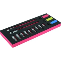 Jeu de douilles tournevis/douilles à chocs 1/2", module mousse 1/3 Fit&Go - 14 pcs - Bahco | FF1E2210