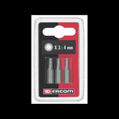 Jeu de 3 embouts vissage 5mm standard série 1 - pour vis 6 pans creux Facom | EH105.J3