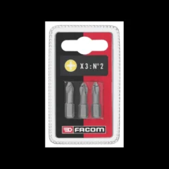 Jeu de 3 embouts vissage PH2 haute performance série 1 - 25mm Facom | EP102T.J3