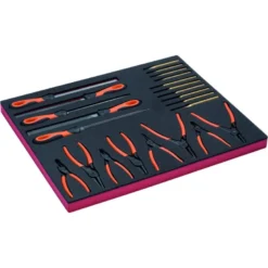 Jeu de limes/pinces/pointeaux, module mousse 3/3 Fit&Go - 23 pcs - Bahco | FF1A51