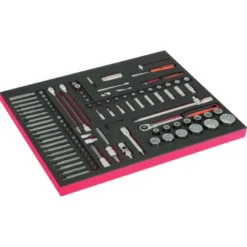 Jeu d’embouts de clé à cliquet et de douilles automobiles, module mousse 3/3 Fit&Go- 105 pcs - Bahco | FF1A70