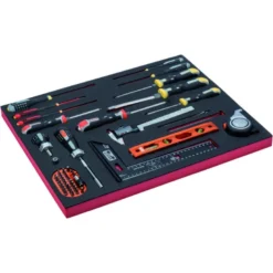 Jeu de mètre ruban/tournevis, module mousse 3/3 Fit&Go - 20 pcs - Bahco | FF1A49