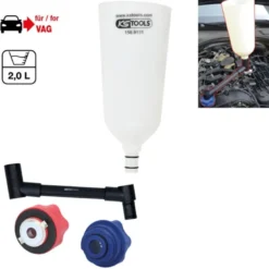 Jeu d'entonnoirs de remplissage d'huile avec raccord pivotant pour VAG, 4 pcs - KSTools | 150.9155
