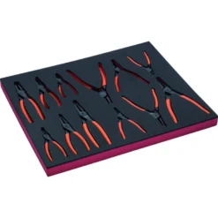 Jeu de pinces à circlips, module mousse 3/3 Fit&Go - 12 pcs - Bahco | FF1A4003