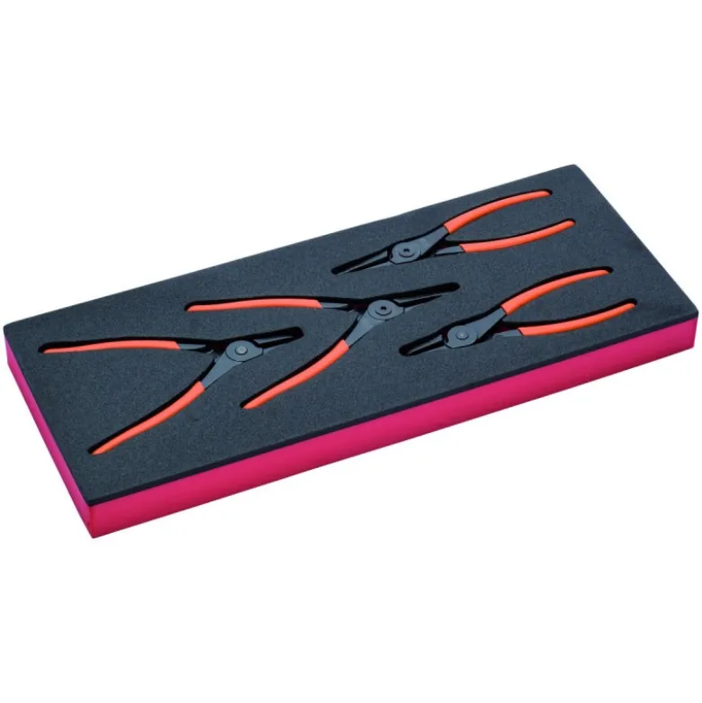 Jeu de pinces à circlips, module mousse 1/3 Fit&Go - 4 pcs - Bahco | FF1E4002